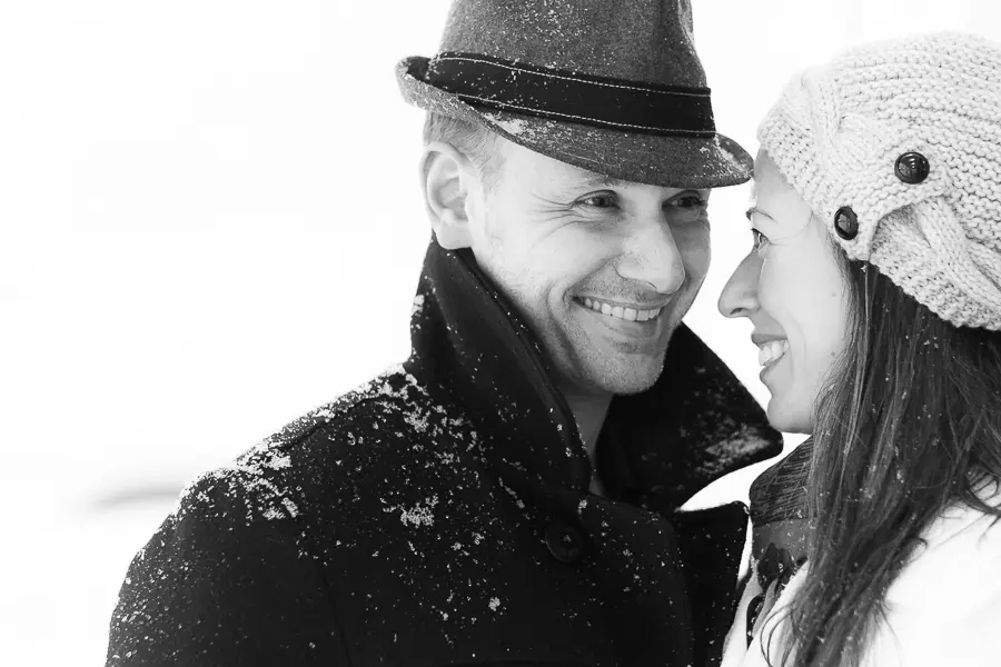 A man and woman smiling for the camera.